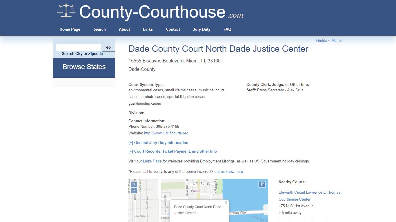 Dade County Court North Dade Justice Center in Miami, FL - Court ...